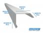 Preview: Dachrandprofil ISOS, 195cm, Silber RAL 9006 stranggepresst, Materialstärke: 1,5 mm